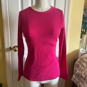 Old Navy Fuchsia Ribbed Long Sleeve Top NWOT